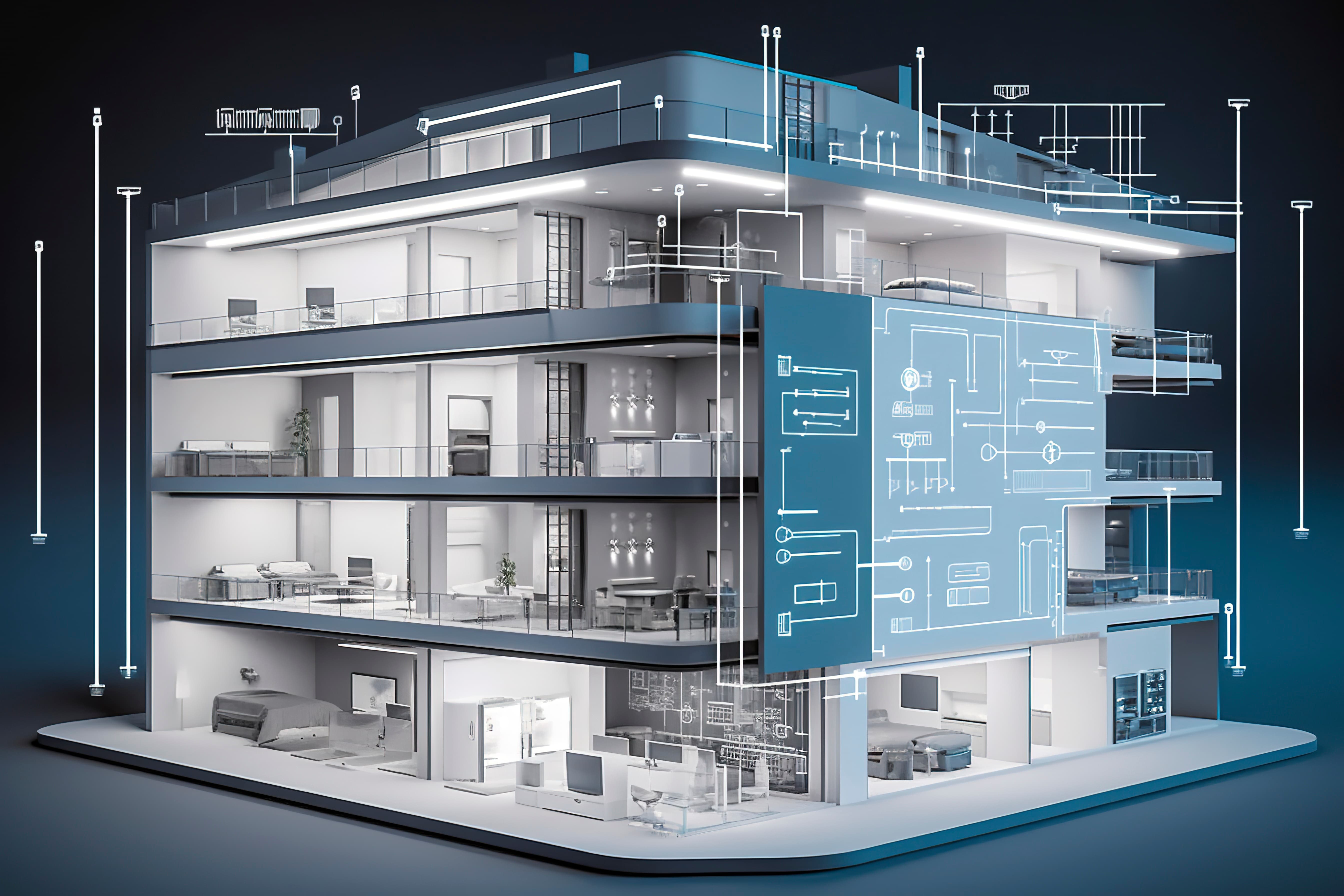 immersive 3D experience of a house