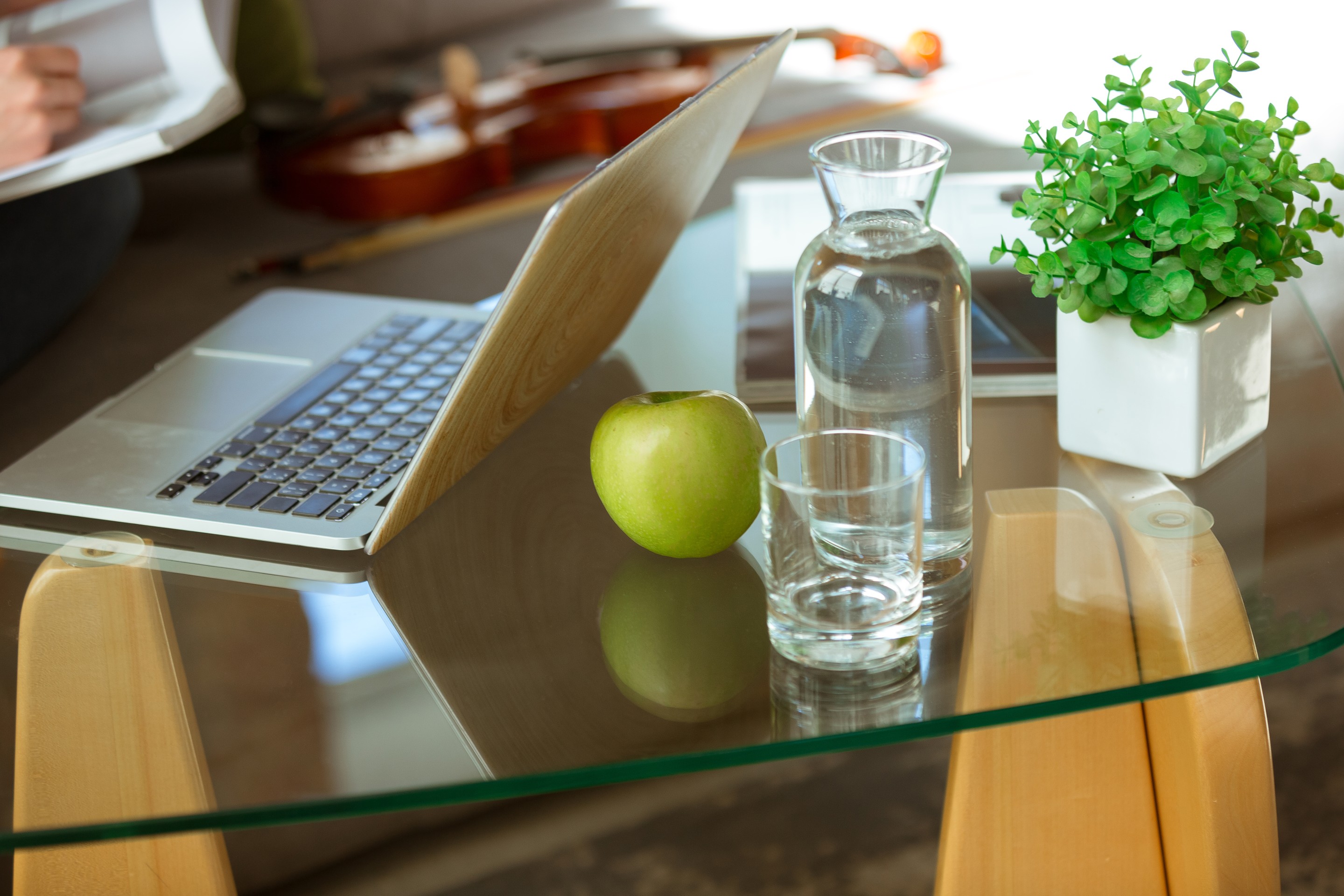 Glass Topped Study Table