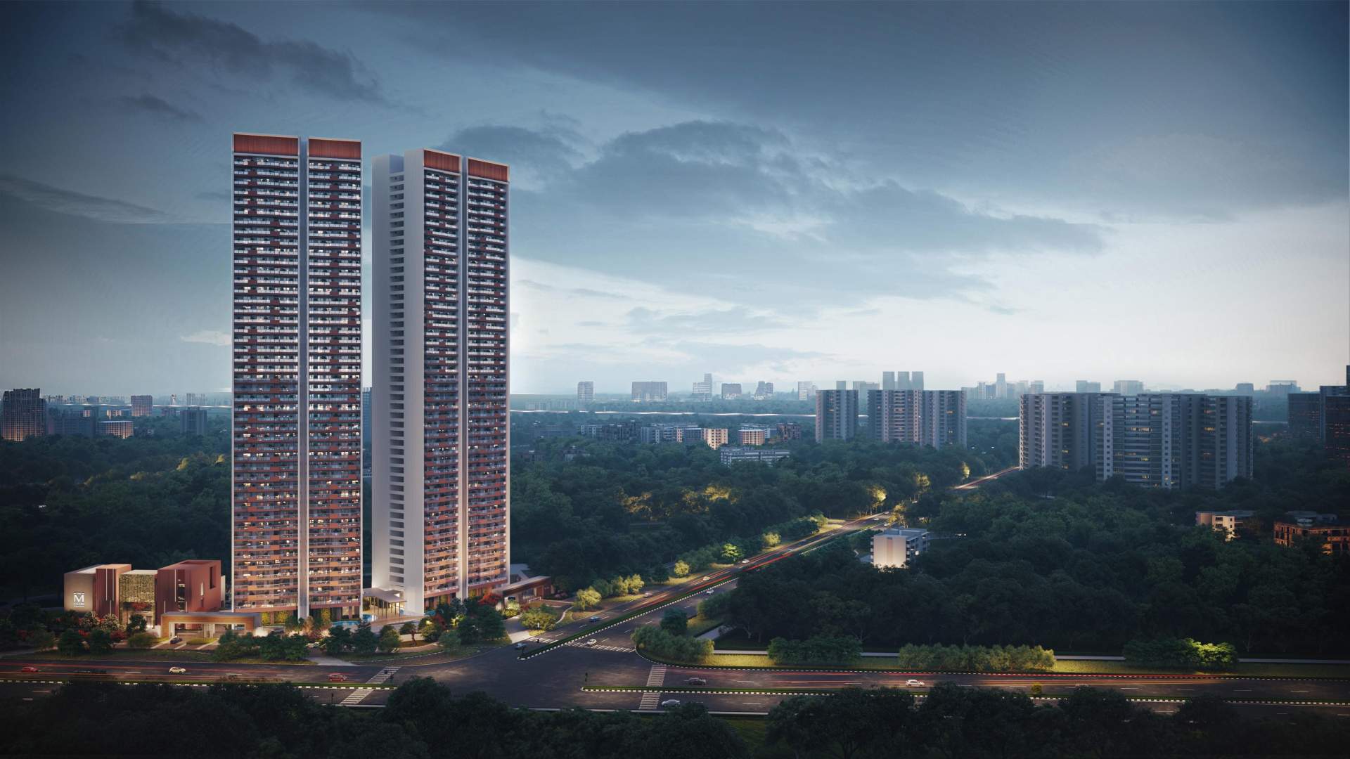 Adani The Marq Sector 102A Gurgaon luxury residential towers on Dwarka Expressway