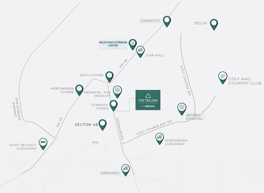 Experion Trillion Location Map - Sector 48 Gurgaon
