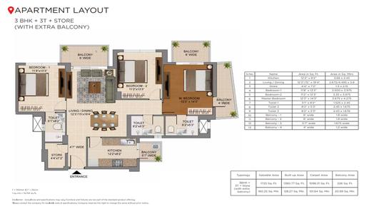 Hero Heart of Mohali Apartment Layout