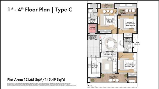 Whiteland Blissville 3 BHK